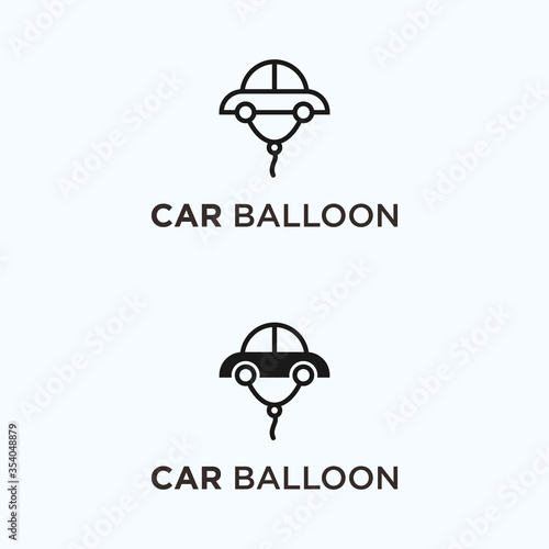 car balloon logo. car balloon icon