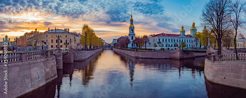 Saint Petersburg. Russia. St. Nicholas Cathedral. Panorama of St