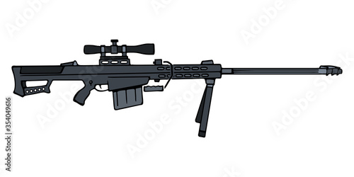 Modern American heavy Sniper rifle. 