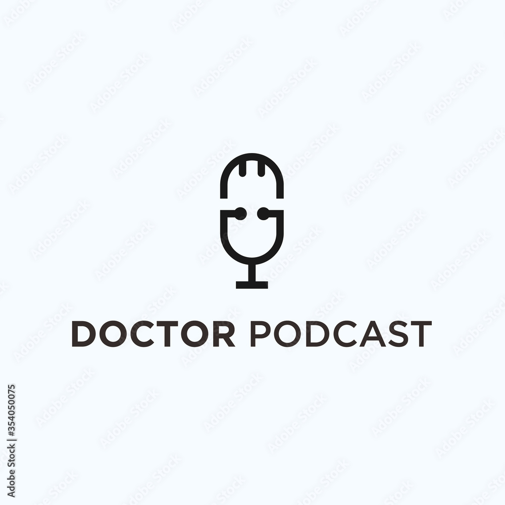 doctor podcast logo. mic logo