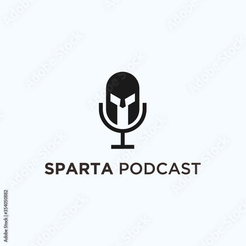 spartan podcast logo. mic logo