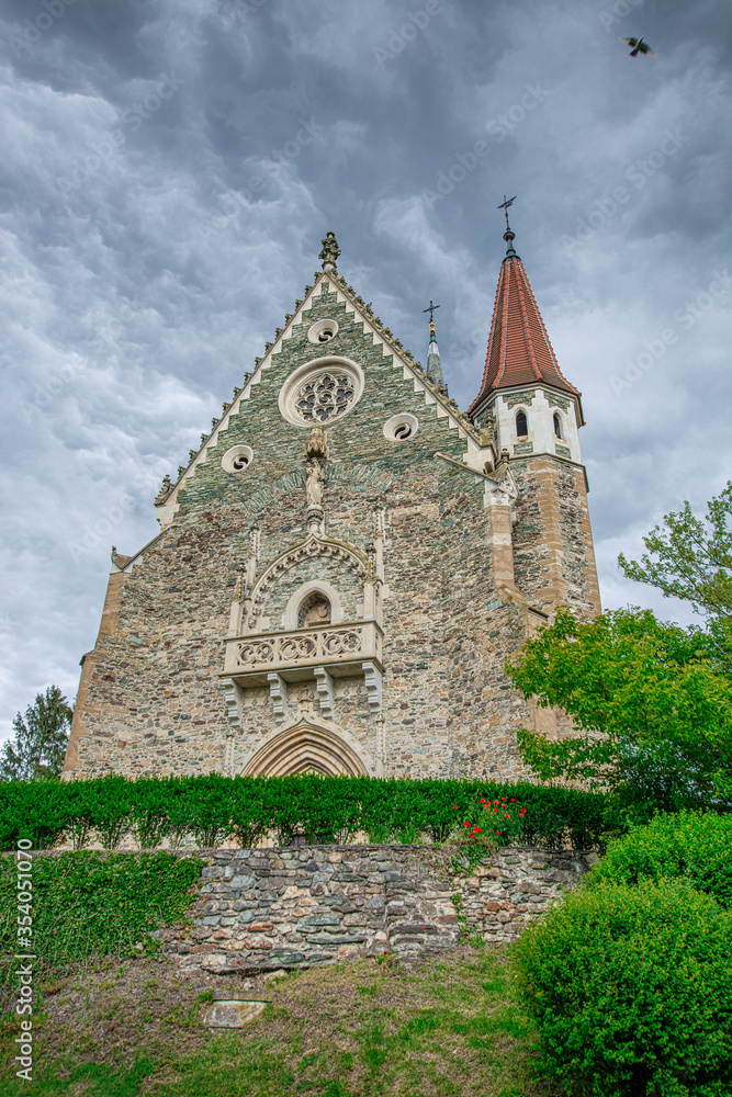 The amazing gothic Church of Mariasdorf in southern Burgenland, Austria