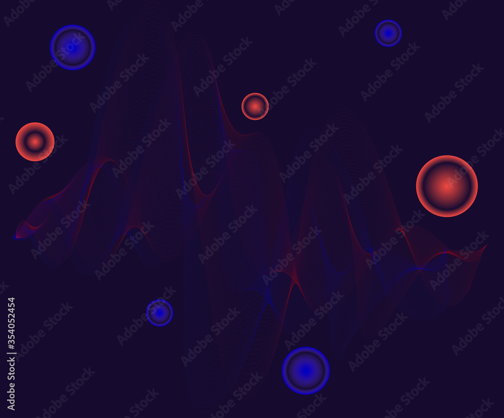 abstract background dark blue with circles