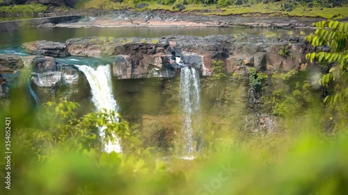 waterfall in forest dang ecotourism giradhodh the stream waterfall around the green tree gujrat india