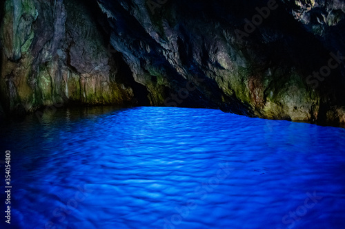 Italy, Campania, Capo Palinuro - 11 August 2019 - The suggestive Caves Blue Grotto photo