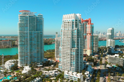 Aerial view near Miami Beach