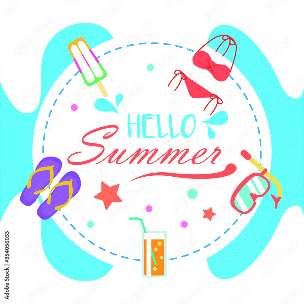 Summer Icon Vector Background Illustration Summer Icon Vector Background Illustration