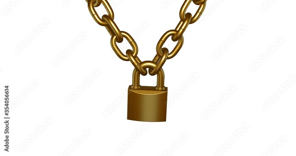 Chain with padlock with alpha mask. 3d rendering Chain with padlock with alpha mask. 3d rendering