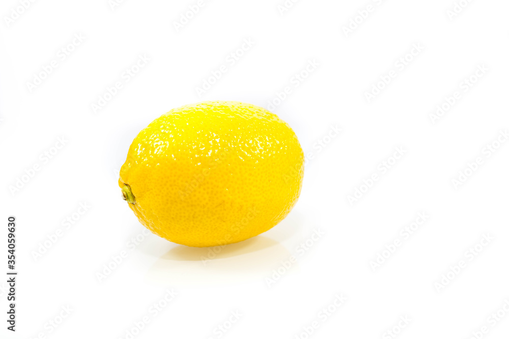 Fresh, healthy, riped lemon isolated on white background with space for text. Fresh, healthy, riped lemon isolated on white background with space for text.