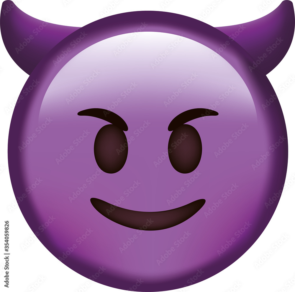 Vector emoji. Angry face. Devil angry vector emoji. Angry emoticon. Cute emoticon isolated on white background. Vector emoji. Angry face. Devil angry vector emoji. Angry emoticon. Cute emoticon isolated on white background.