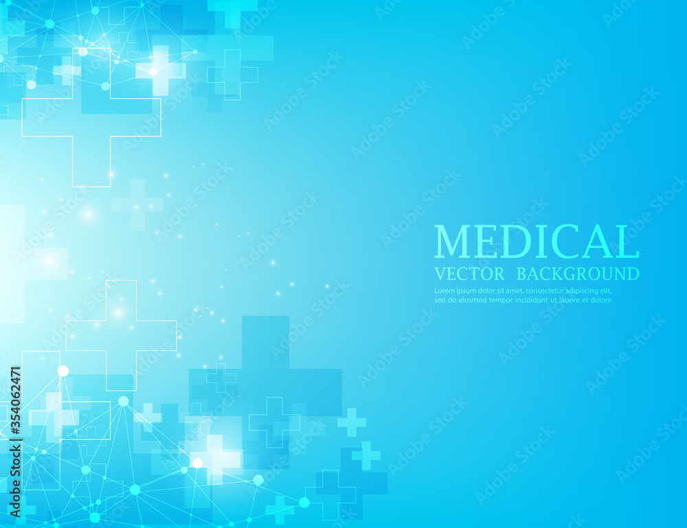 futuristic medical cross pattern.blue medical wallpaper design