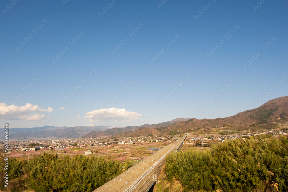 リニアの見える丘からの風景