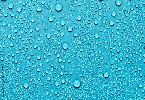 abstract water drop on blue green texture background