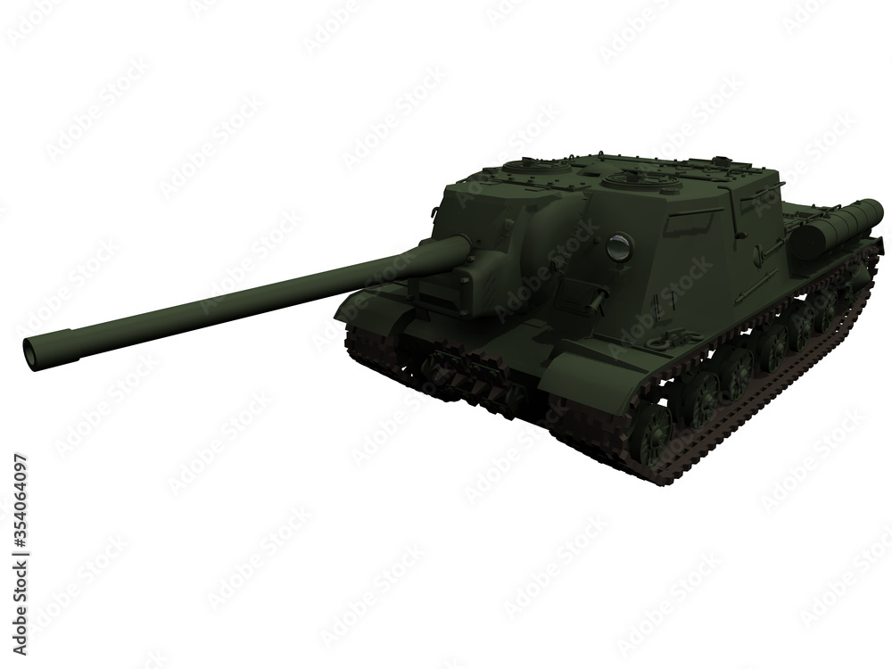 Fototapeta premium 3d Rendering of a Soviet WW2 Tank Destroyer