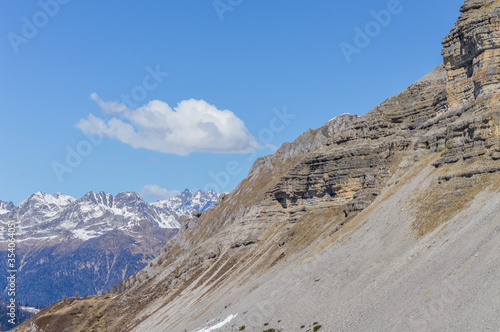 Rocky mountain peak of Dolomites Alps near Madonna di Campiglio (TN) in Italy