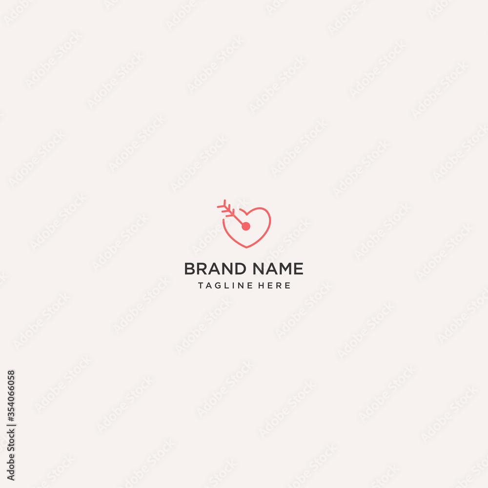Love Abstract logo template design in Vector illustration 