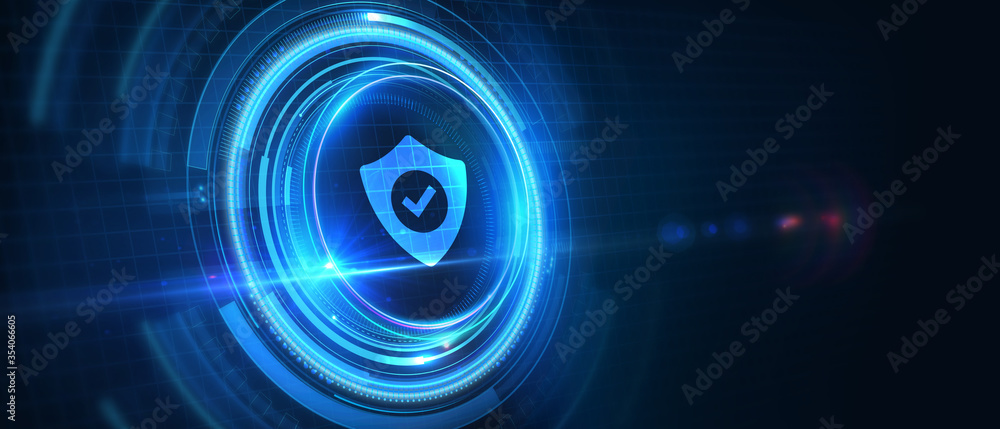 Cyber security data protection business technology privacy concept. Young businessman select the icon security on the virtual display. 3D illustration. Cyber security data protection business technology privacy concept. Young businessman select the icon security on the virtual display. 3D illustration.