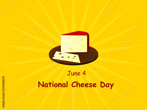 The poster design concept of National Cheese day on June 4