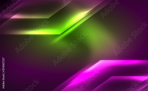 Dynamic neon shiny abstract background. Trendy abstract layout template for business or technology presentation, internet poster or web brochure cover, wallpaper
