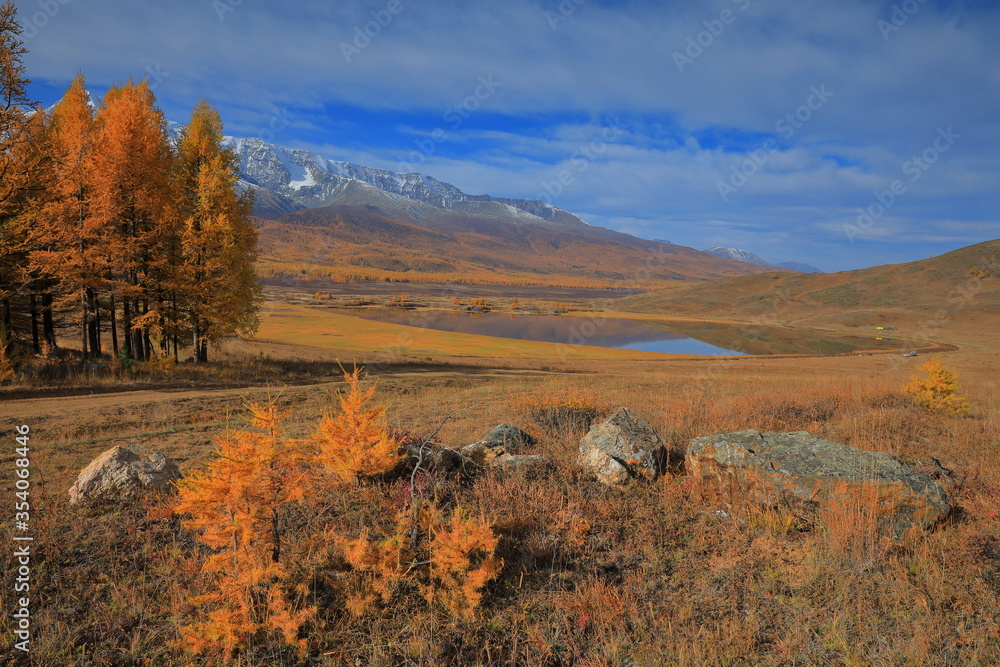 autumn landscape in the mountains in autumn