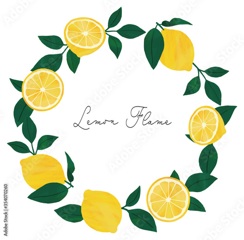 レモン　フレーム　枠　丸型