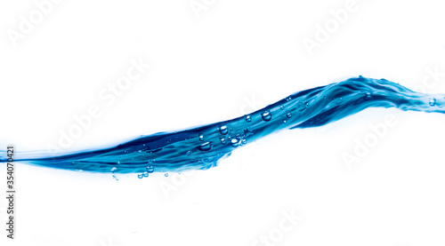 Water splashing bubbles separately on a white background