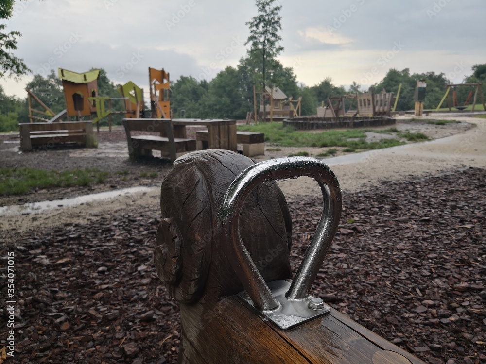 Empty Playground After Heavy Rain Empty Playground After Heavy Rain
