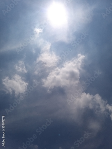 Beautiful Blue Sky and White Clouds.