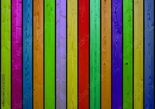 Bunte Holzbretter als farbenfroher Hintergrund