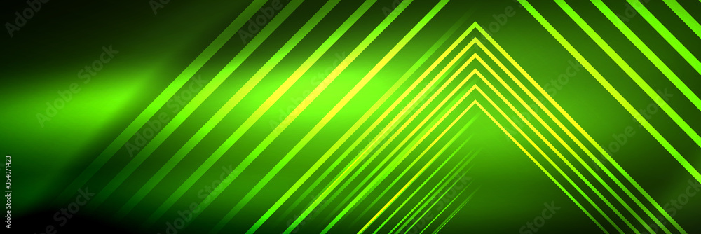 Shiny neon glowing techno lines, hi-tech futuristic abstract background template with square shapes Shiny neon glowing techno lines, hi-tech futuristic abstract background template with square shapes