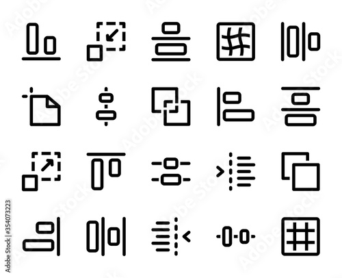 Editing Tools Icon Set (Black Series)