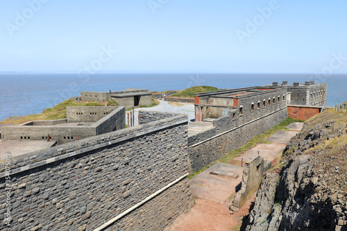 Fototapeta Naklejka Na Ścianę i Meble -  Brean Down Fort constructed in the 1860s as one of the Palmerston Forts