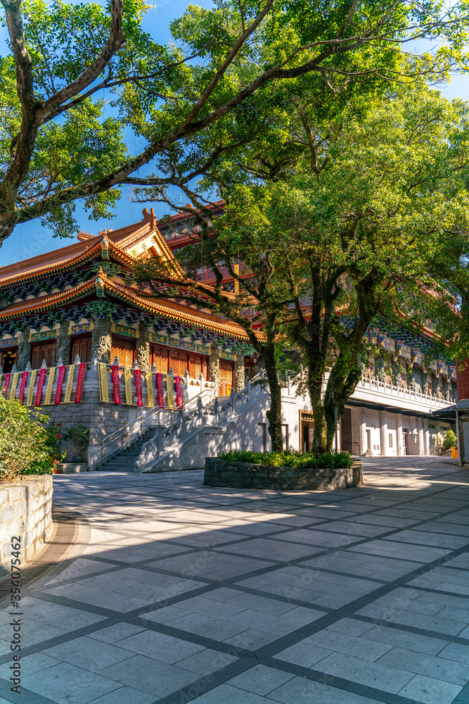 The Po Lin buddhist Monastery on Lantau island in Hong Kong
