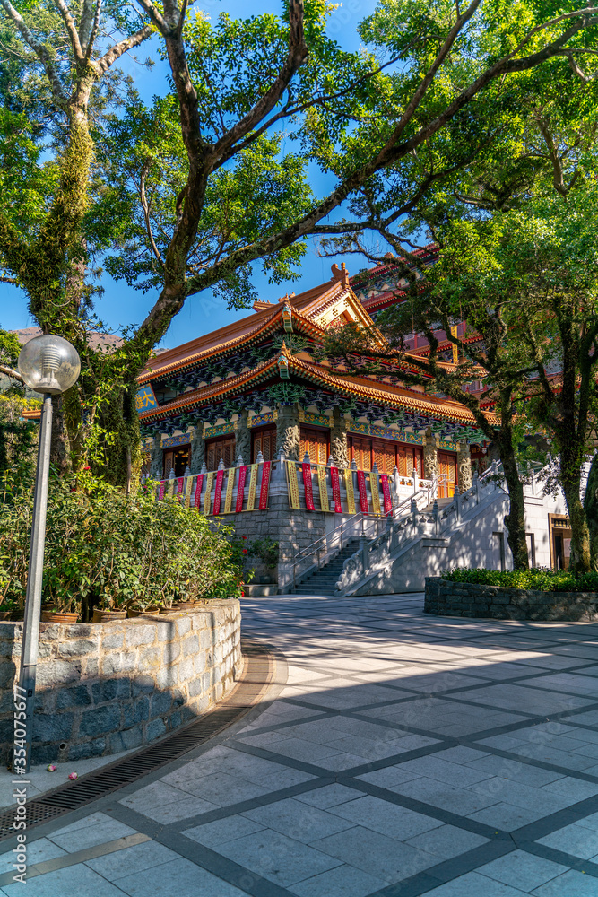 The Po Lin buddhist Monastery on Lantau island in Hong Kong The Po Lin buddhist Monastery on Lantau island in Hong Kong