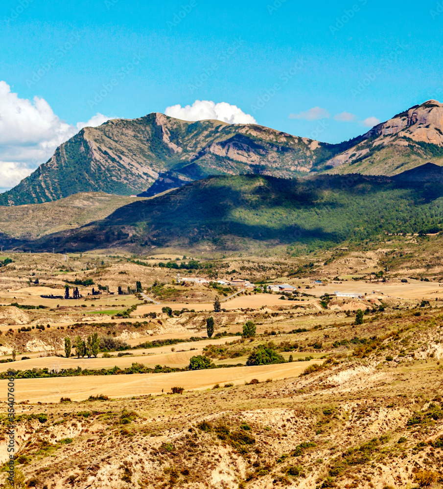 Mountains of the Pyrenees in Spain in a sunny day