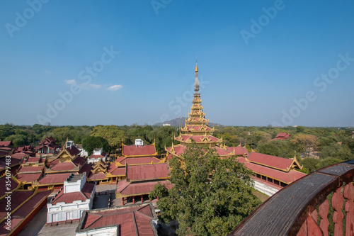 Royal palace in Mandalay, Myanmar photo
