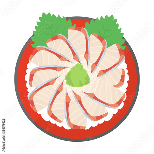 海鮮丼のイラスト