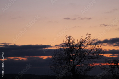 sunset in the mountains