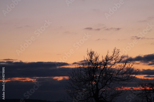 sunset in the mountains