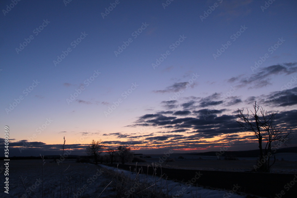 Fototapeta premium sunset in the mountains