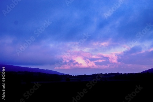 time lapse of clouds at sunset