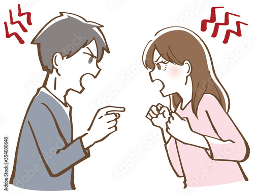 ケンカをする夫婦