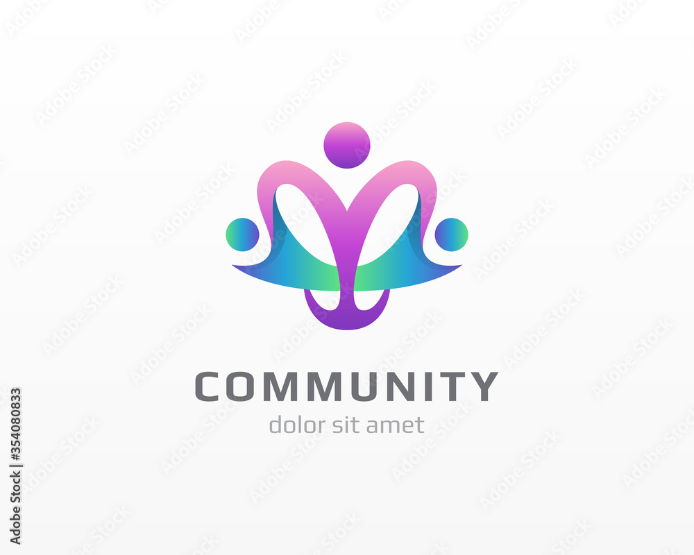Community people logo. Community people logo.