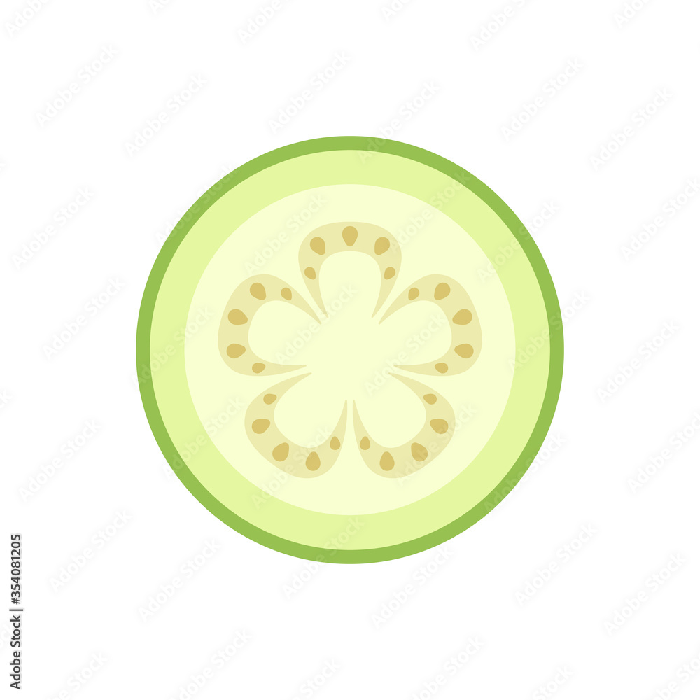 Green guava slice simple vector icon illustration design Green guava slice simple vector icon illustration design