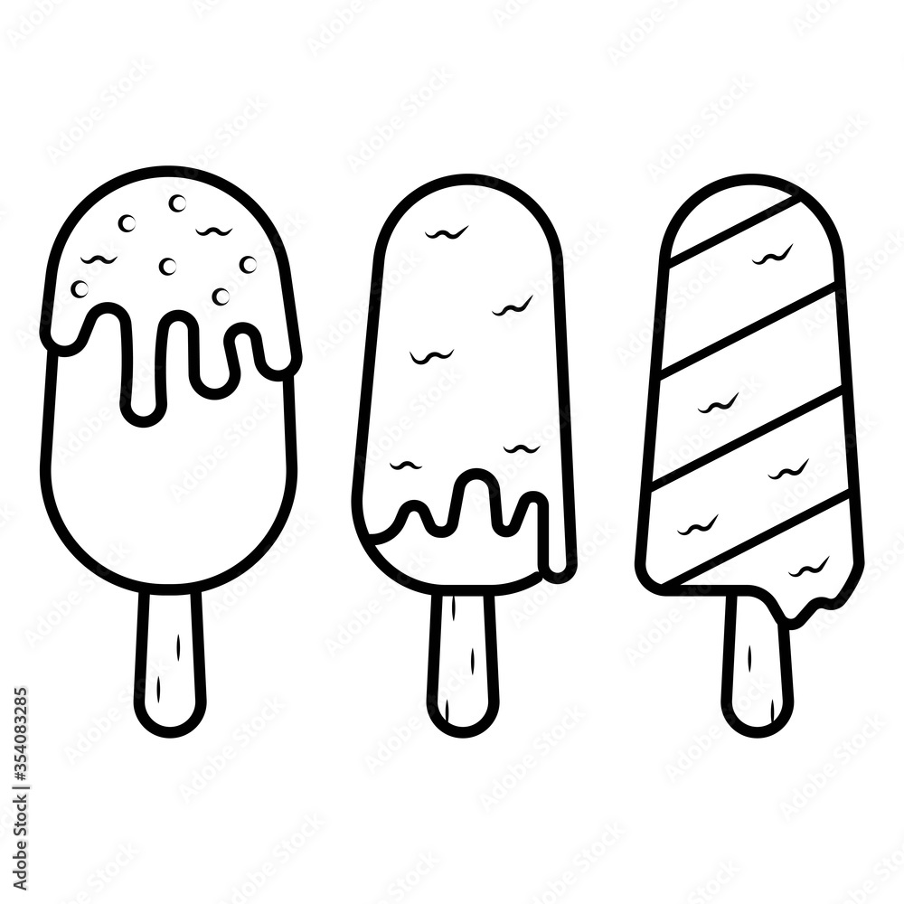Vector ice-cream icon illustration photo Vector ice-cream icon illustration photo