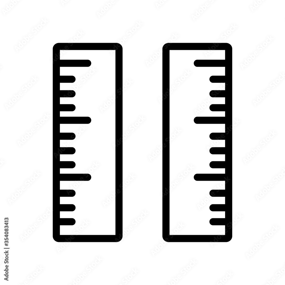 Ruler line icon Ruler line icon