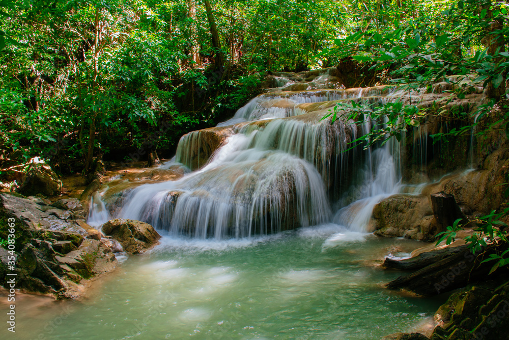 Obraz premium waterfall in the forest.