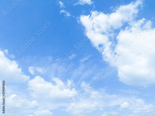Beautiful sky and clouds background.The sky is blue with clouds  beautiful by nature. 