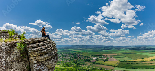 Panoramablick an den Klippen von Madara, Bulgarien