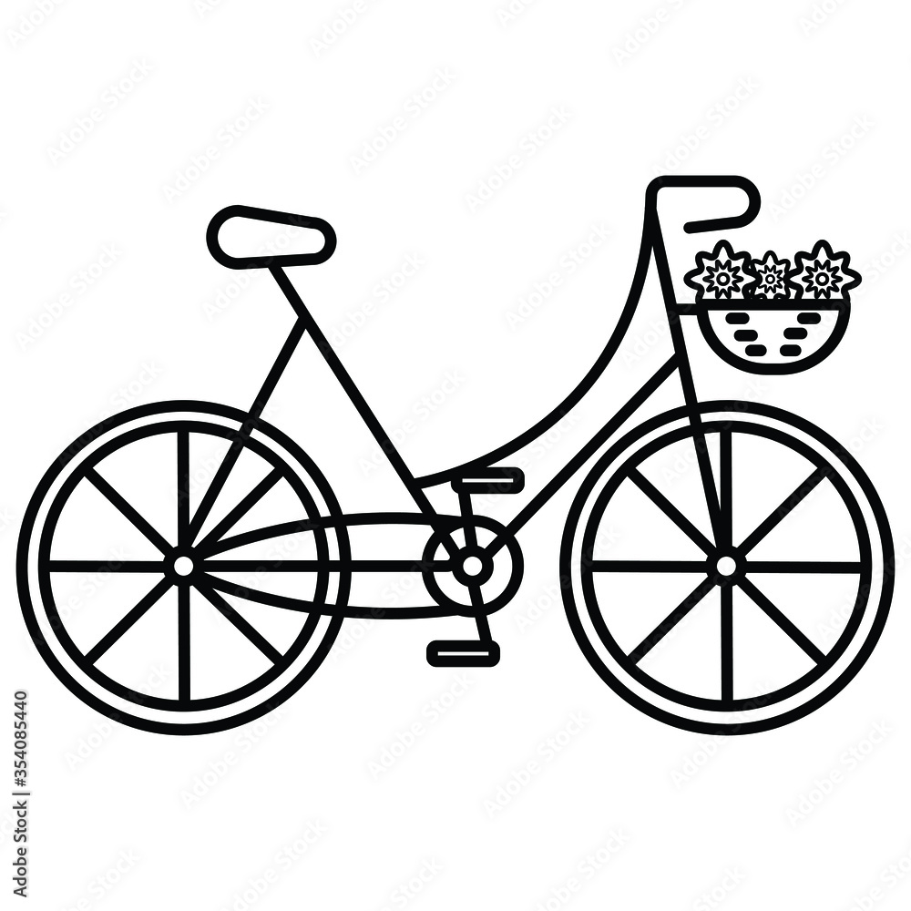 Bike icon vector illustration photo